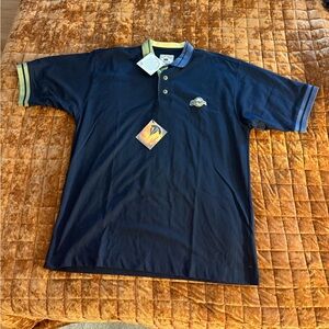 Cutter & Buck Navy Polo with Yellow Accents